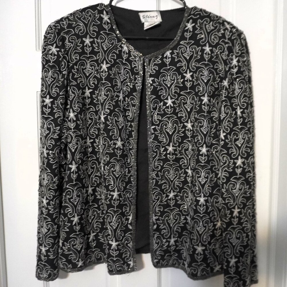 Beaded Embroidered Stenay Jacket Sz XL